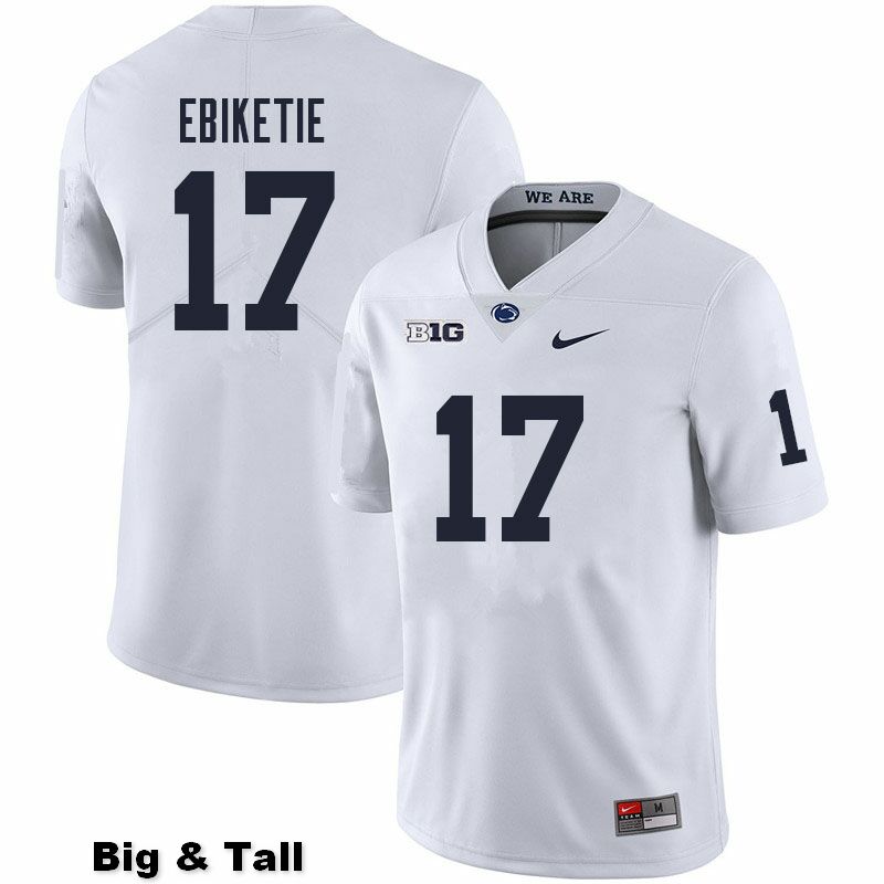 NCAA Nike Men's Penn State Nittany Lions Arnold Ebiketie #17 College Football Authentic Big & Tall White Stitched Jersey HBA4798SL